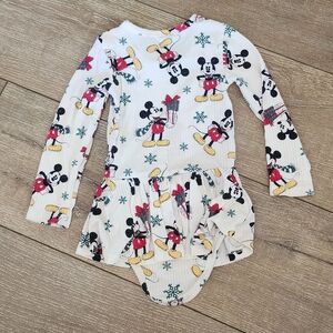 Posh Peanut Mickey Mouse Bodysuit - White and Red
